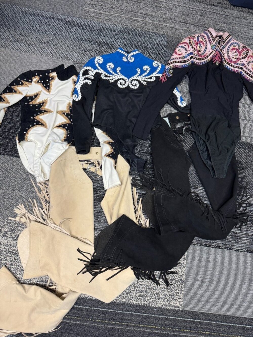 WESTERN Equine Show LOT Youth M/L Womens XS Hobbie Horse Showtime Design